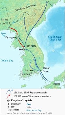 Imjin Sodan Vaikutukset Korean Jänteville Ja Mielenmaiseman Muutokseen: Japanin Hyökkäys 1592-1598